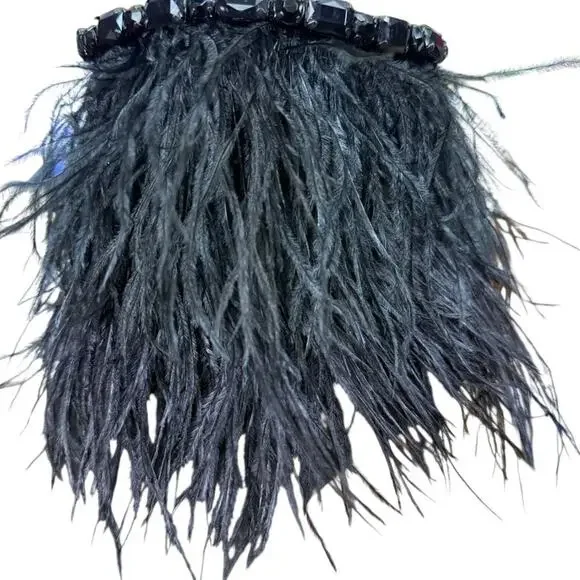 Jessica Simpson Piume Feather Black High Heel Ankle Boots Booties Shoes sz 10 - Picture 9 of 16